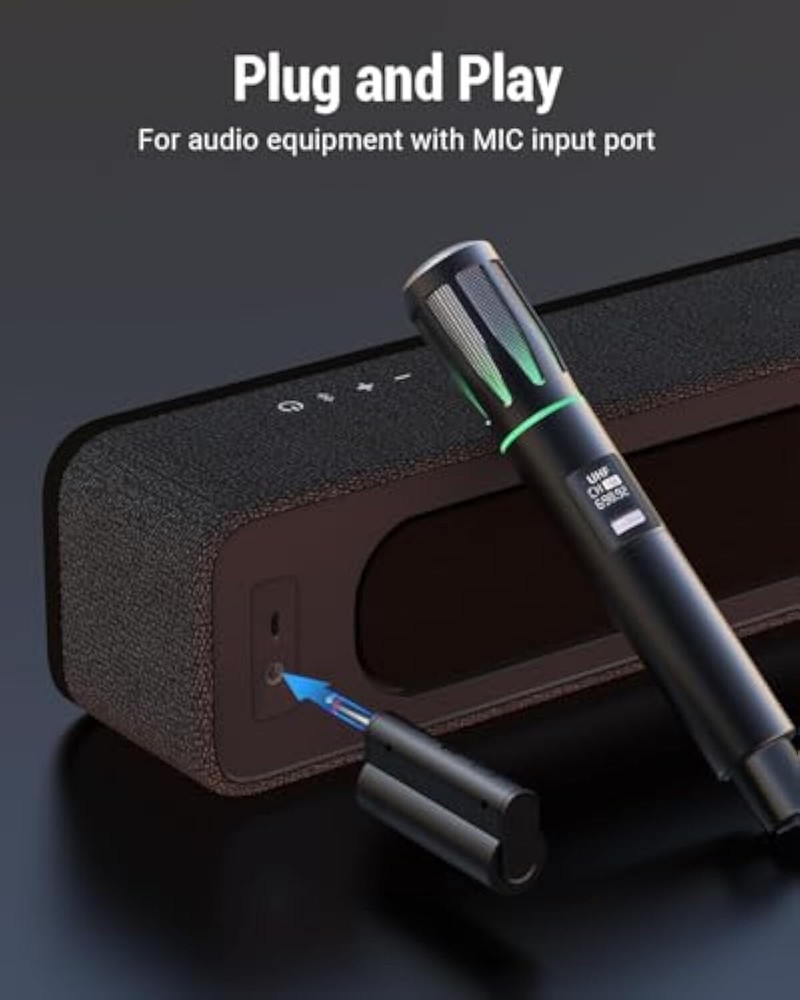 Professional Wireless Microphones, Rechargeable UHF Dynamic Microphone