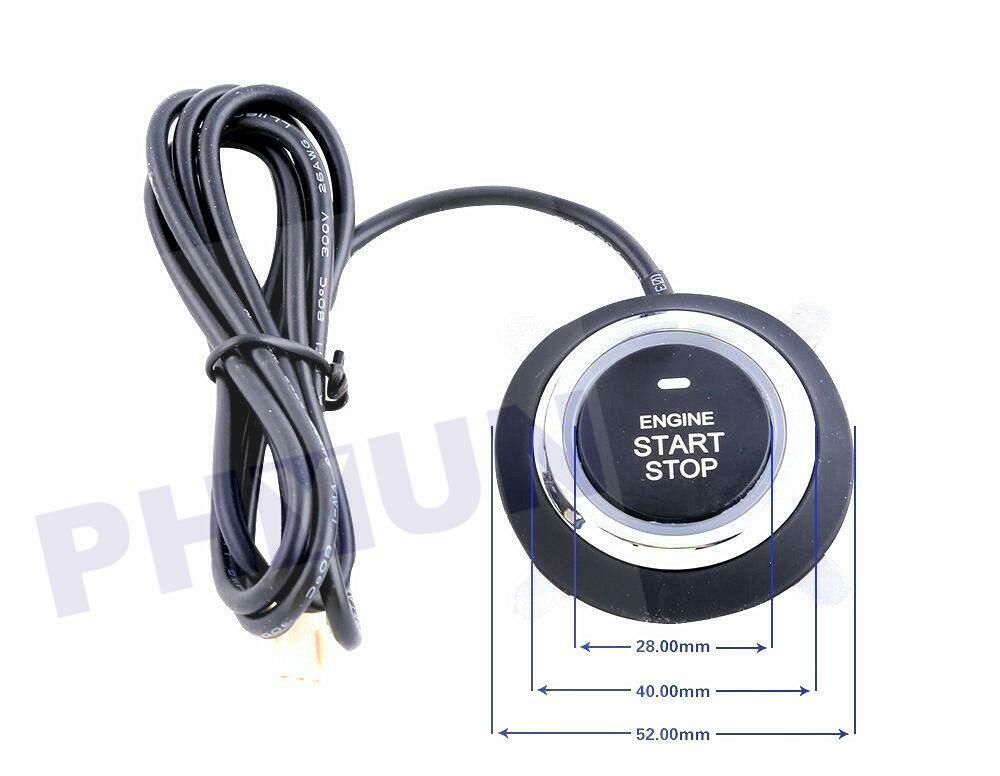 Car One Key Start Alarm System Security Alarm Ignition Engine Start Push Button