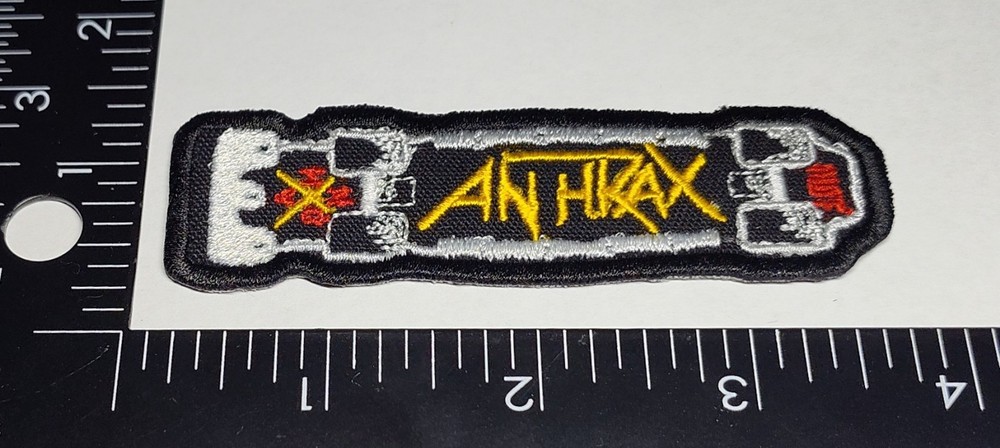 Retro Skateboarding Anthrax Patch Skateboard Hook Loop Tactic High Quality Patch