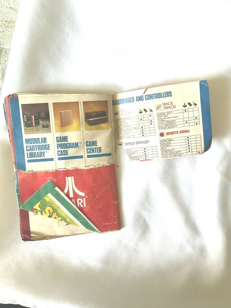 Atari Catalog Only 45 Game Program Cartridges Video Computer System Poor Cond