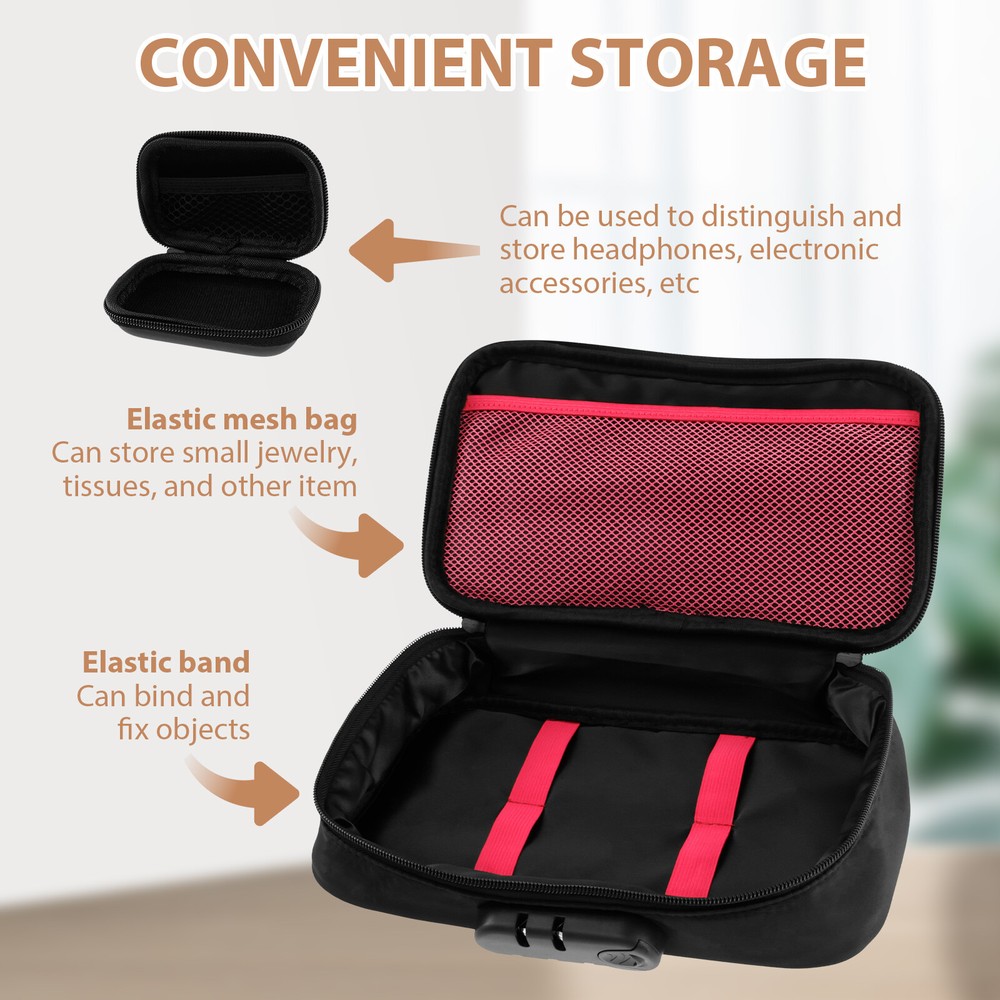 Lockable Toy Storage Bag Portable Locking Storage Bag with Mini Zipper Box‰`