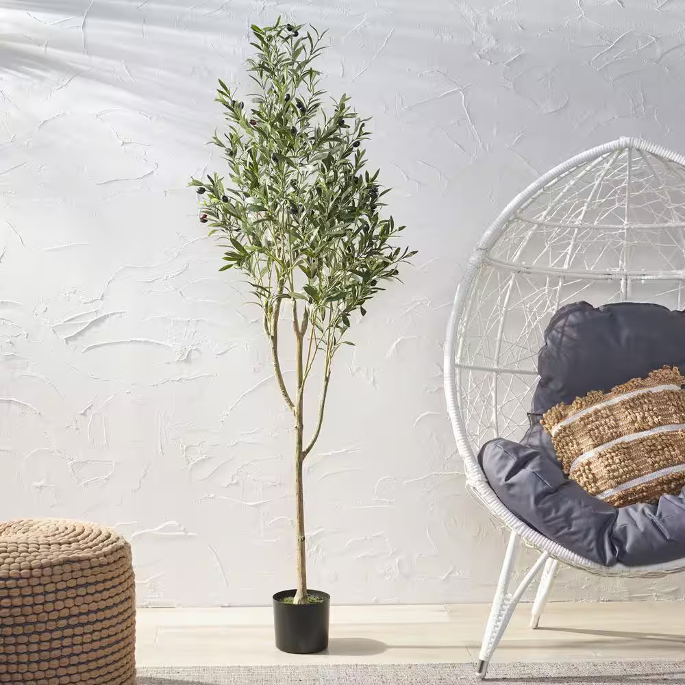 Tigue 6 Ft. Green Artificial Olive Tree