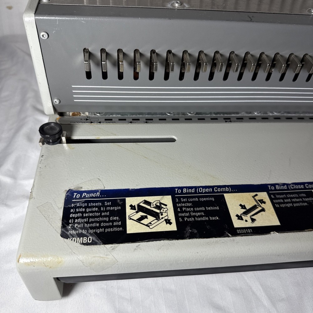 ibico KOMBO Heavy Duty Manual Hole Punch & Comb Binding Machine