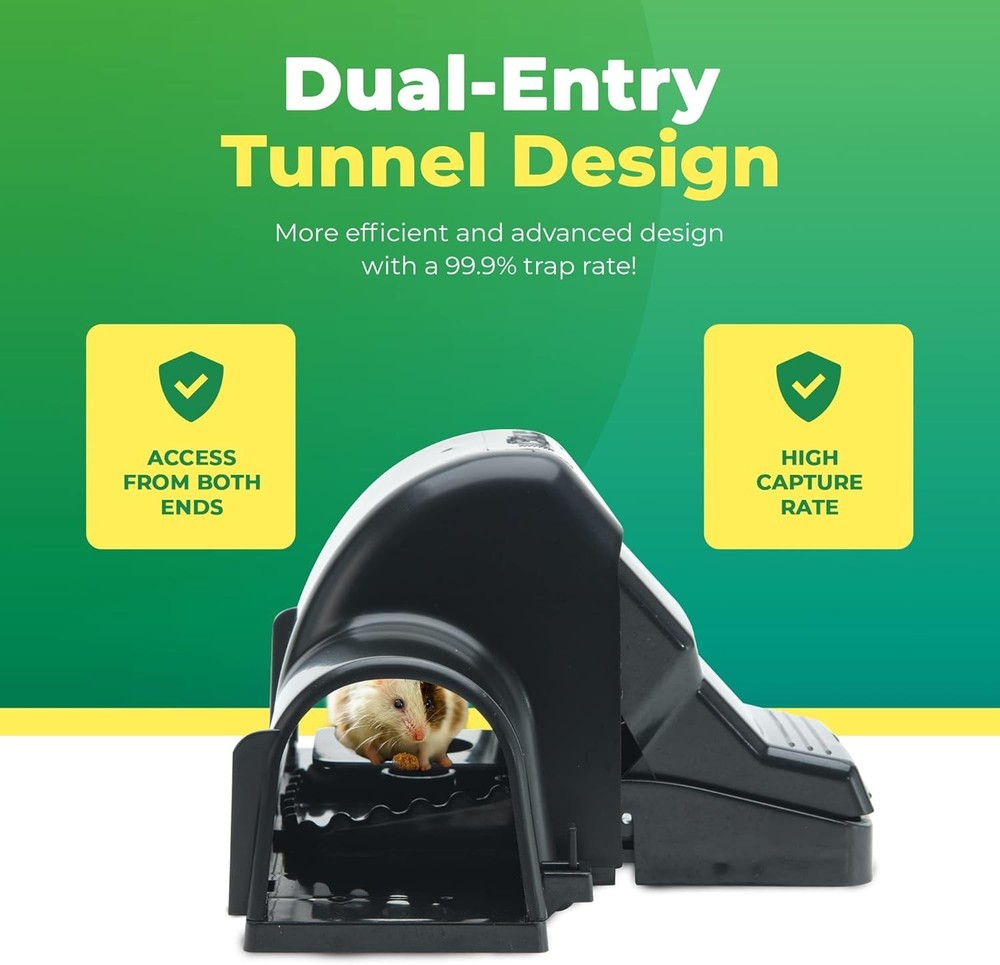 Dual Entry Snap Trap for Rats and Squirrels