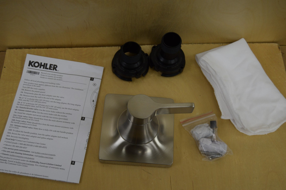 KOHLER Venza MasterShower Transfer Valve Trim with Lever Handle, New