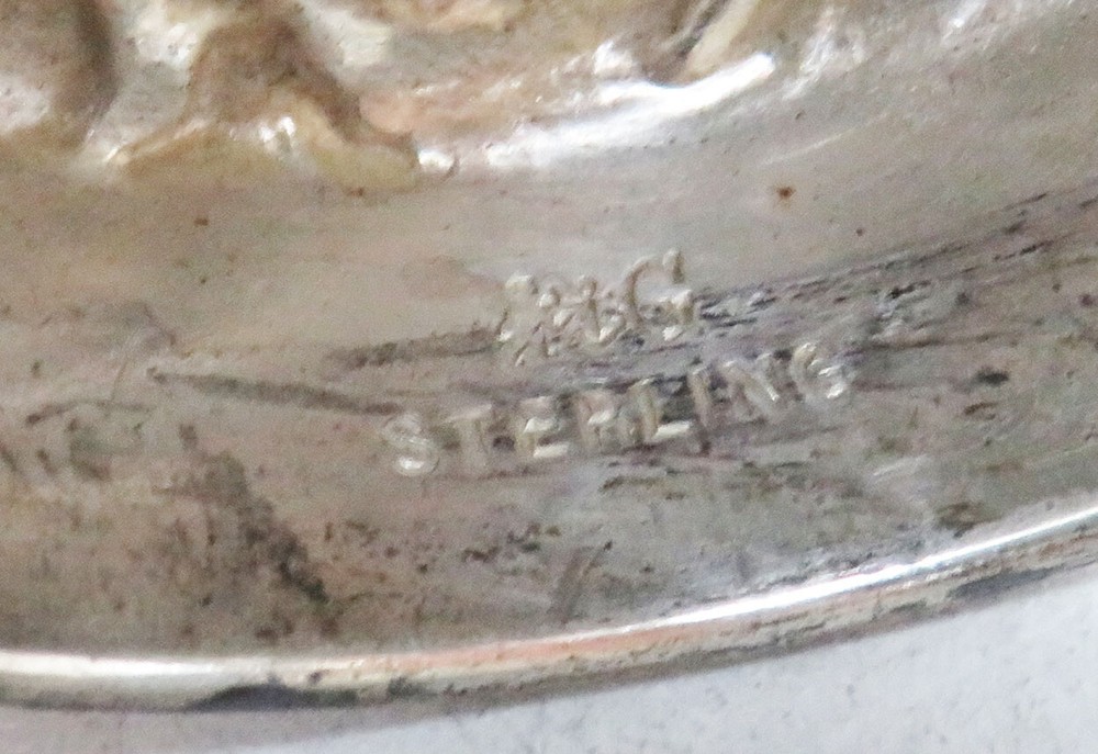 GORHAM c.1879 STERLING SILVER & CRYSTAL SMALL CREAM JAR