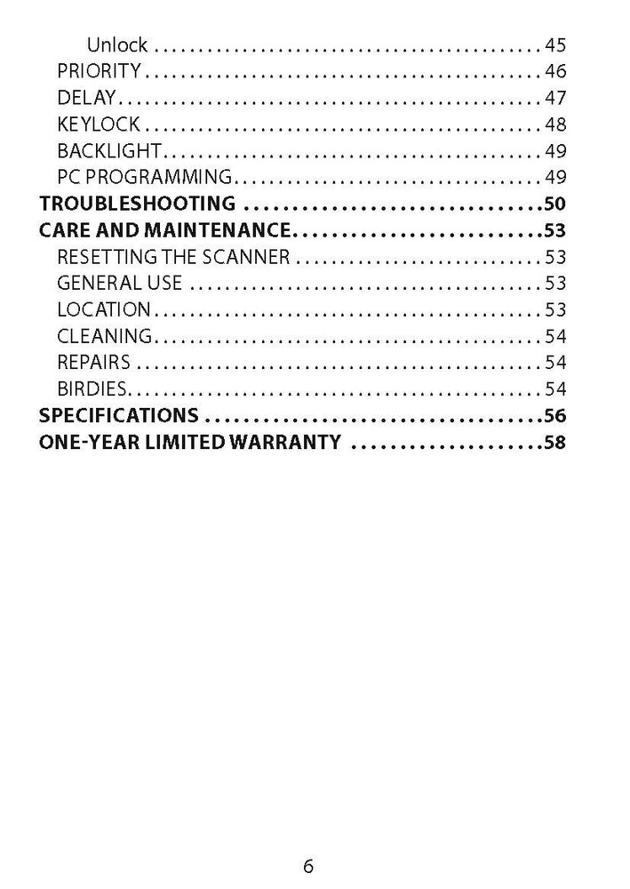 Uniden SR30C Instructions Operating Manual User Guide Coil Bound