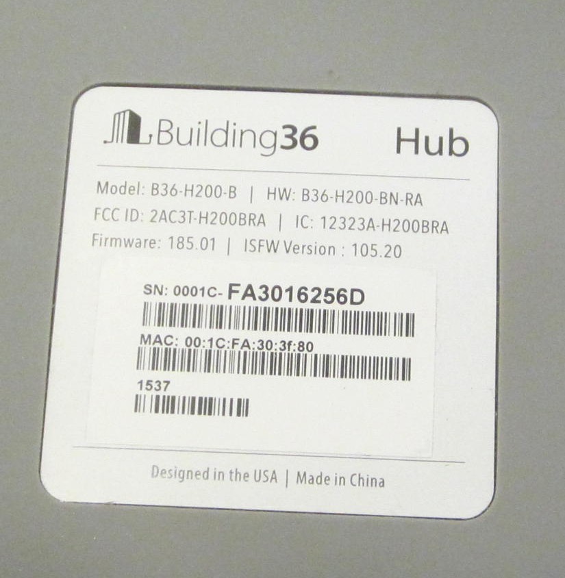 Hub Building 36 Command Center for Smart Home B36-H200-B