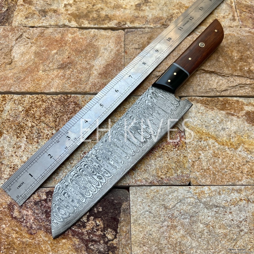 12'' Handmade Damascus Slicing Sharp Chef Kitchen Knife for Meat/BBQ
