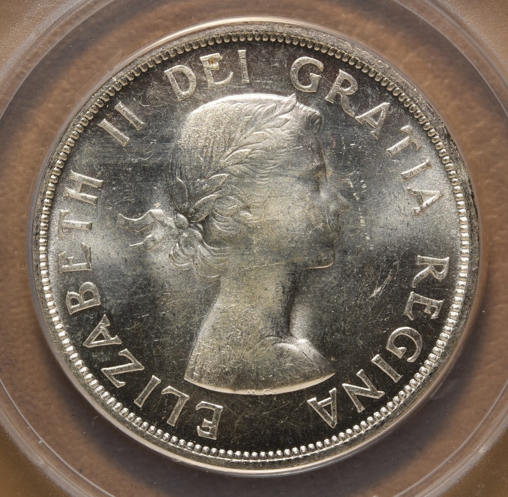 1958 Canada Silver Dollar ANACS MS64