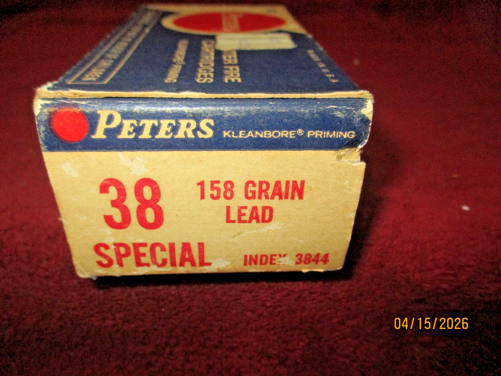 Vintage PETERS, 38 Special, 158gr , Box, (EMPTY)