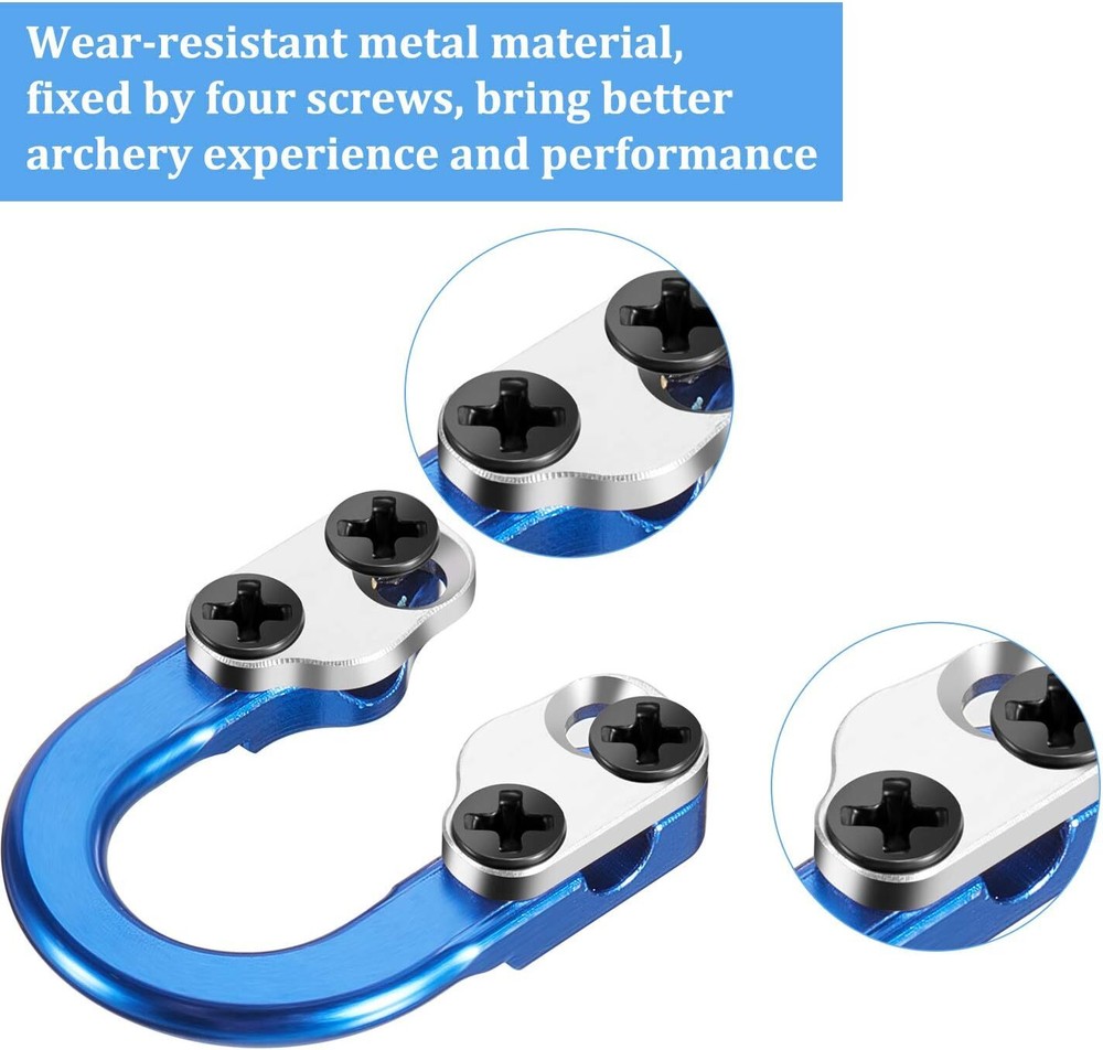3 Sets Archery D Loop Compound Bow Metal D Loop Metal D Ring Buckle Release Nock