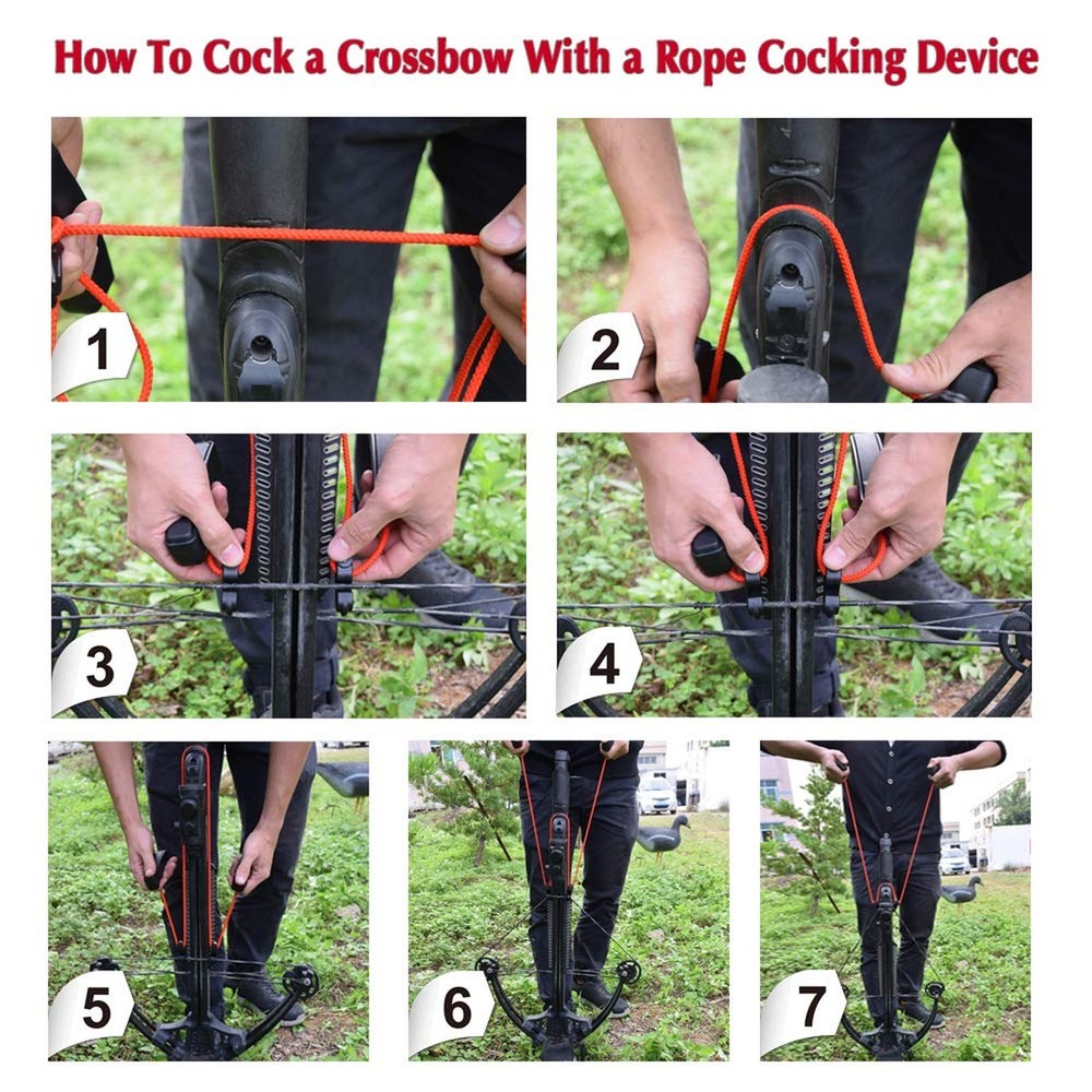 Crossbow Cocking Rope Cocking Device Crossbow String Puller Cocker Aid Cockin...