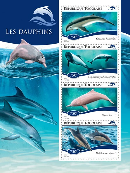 2014 TOGO MNH. DOLPHINS   |  Y&T Code: 4290-4293  |  Michel Code: 6431-6234