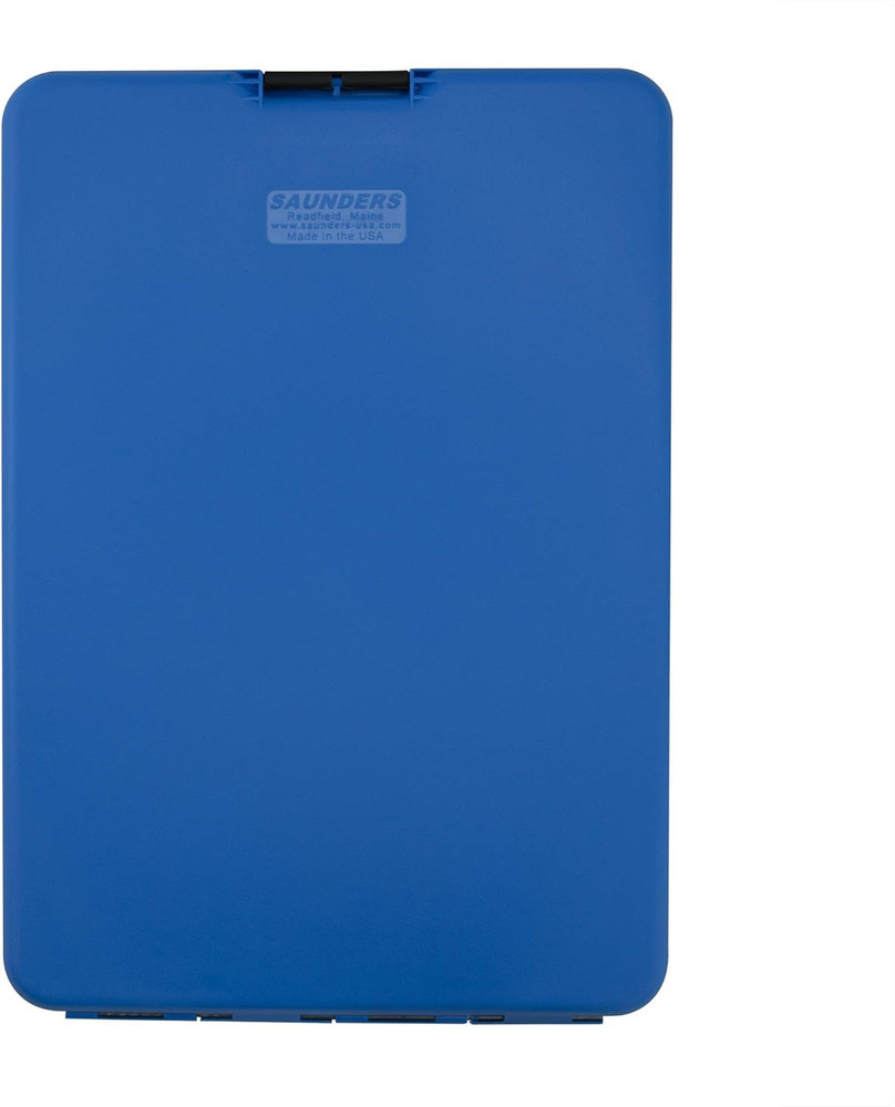Saunders Blue Slimmate Plastic Storage Clipboard – Light Weight, Polypropylene C