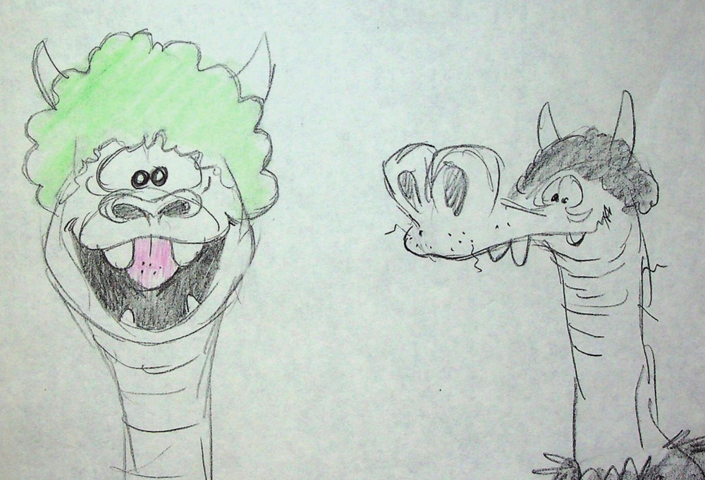 Daffy Dragons (Unreleased) JERRY EISENBERG Signed Hand-Drawn Character Layout#LF