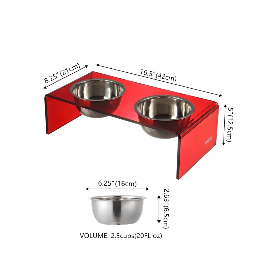 The LICKER Store DBL2000H Keaton 5" Small/Medium Modern Acrylic Rectangular Elev