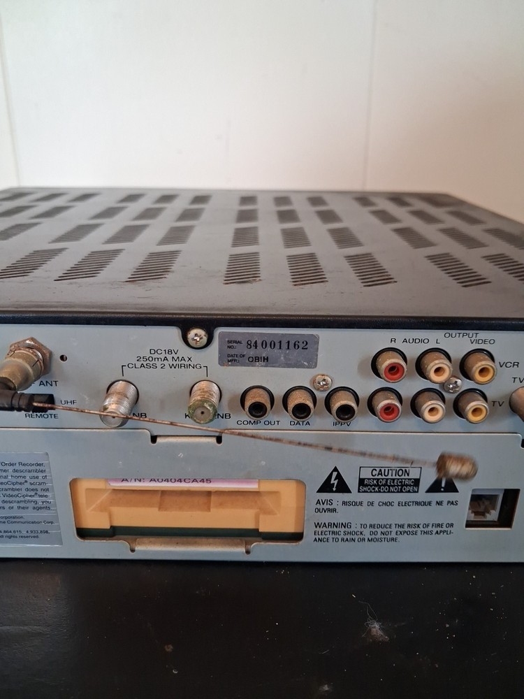 Uniden Videopal Videocipher RS Order Recorder Satellite Receiver - Powers On