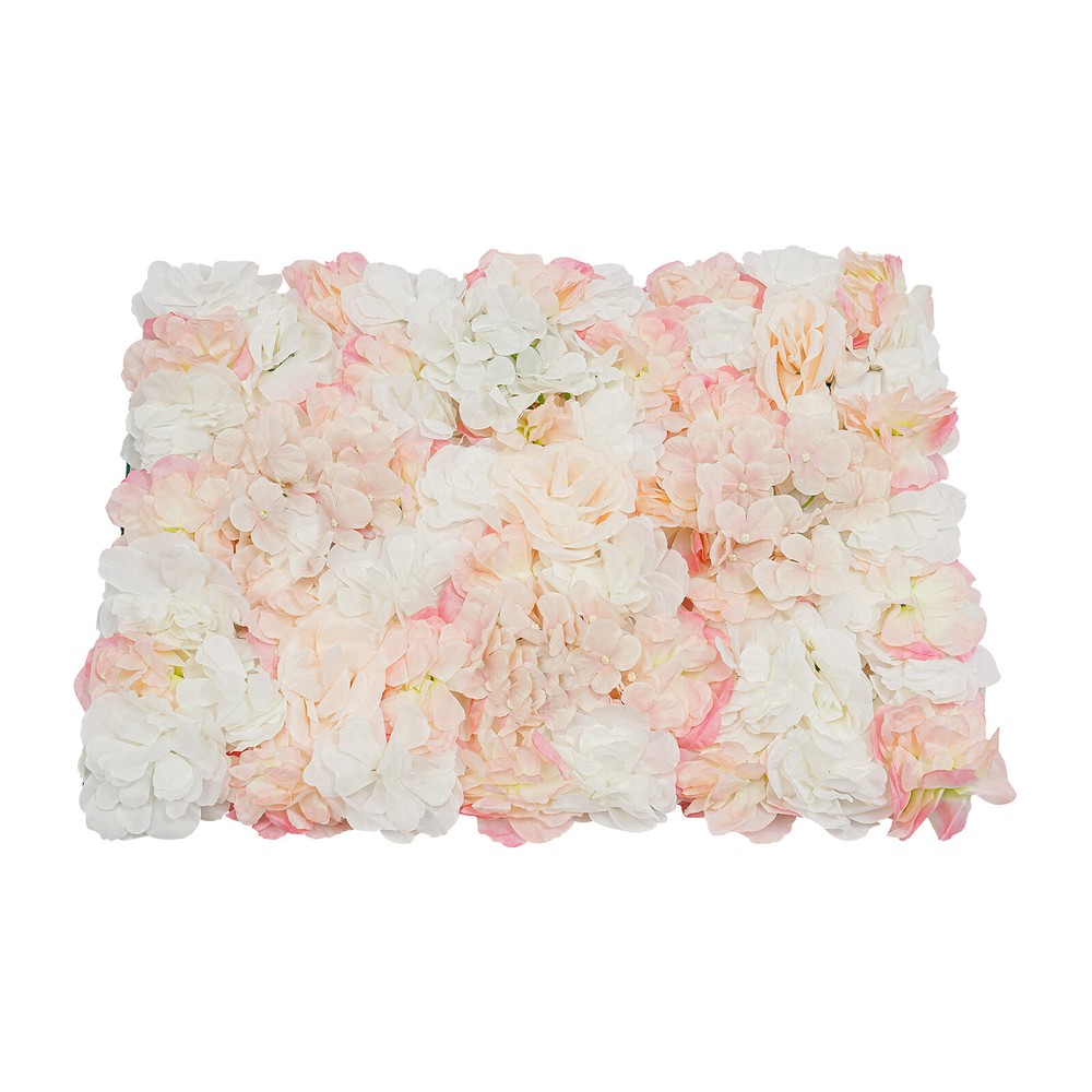 6Pcs Artificial Silk Flower Wall Panel Floral Backdrop Party Wedding Decor US