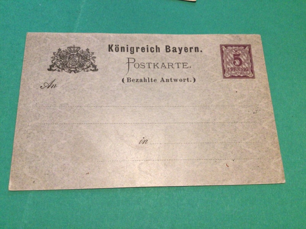 Germany Bavaria  unused card  A17994
