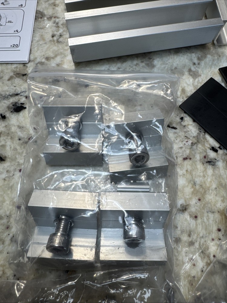 Solar Panel Mounting Fixing Kit Rail Brackets End/Mid Clamp Universal