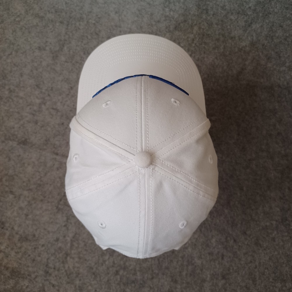 Titleist Hat Mens White Adjustable Blue Script Embroidered Logo Golf Cap