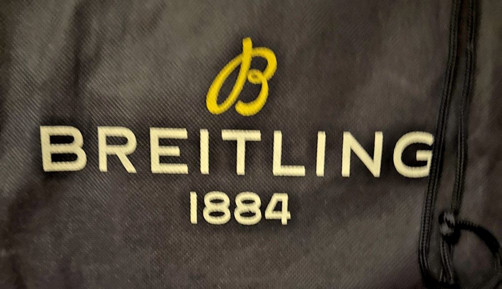 Breitling Black Embroidered Logo Rucksack Backpack w/dustbag