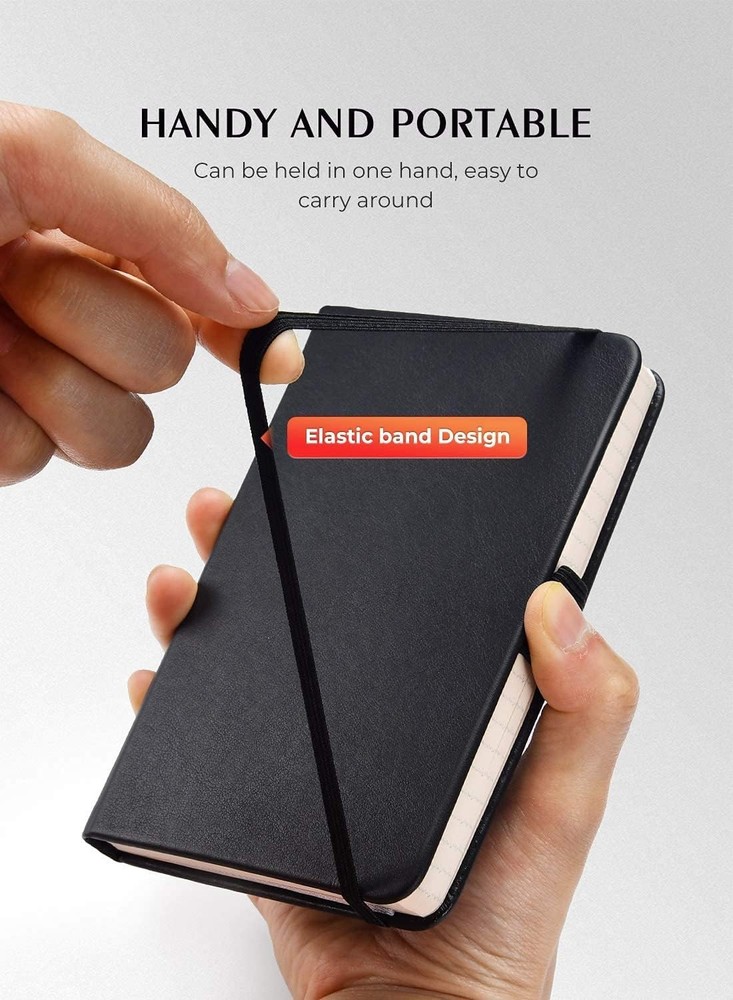 AISBUGUR Pocket Notebook, Small 2-Pack Total 320 2 Pack, Black1