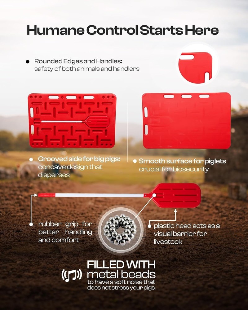 Pig Sorting Board w/Sorting Stick Paddle - Livestock Sorting Panel - Cattle P...