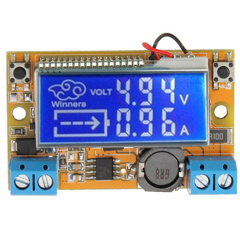 DC-DC step-down power supply adjustable push-button module with LCD display