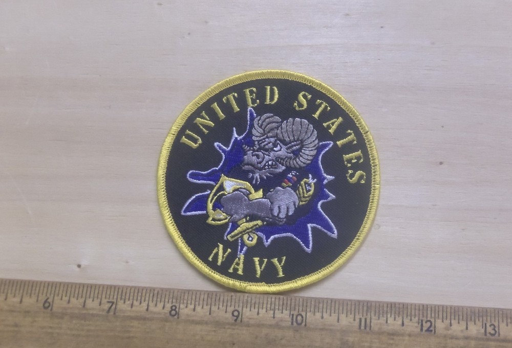 United States Navy with Ram Embroidered Patch