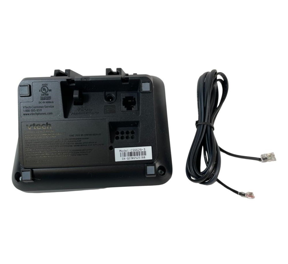 V-Tech CS6629-3 Cordless Telephone Base Unit DC 6V 400mA