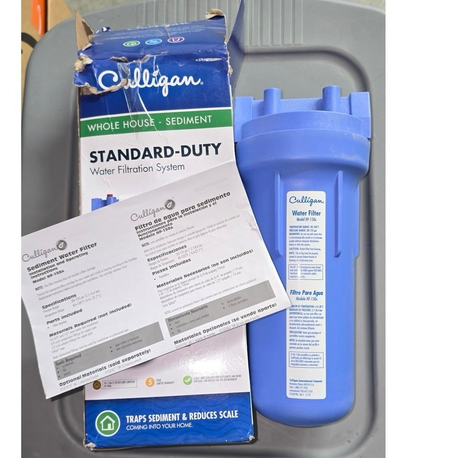 Culligan HF-150A water filtration system filter housing 3/4 whole house sediment