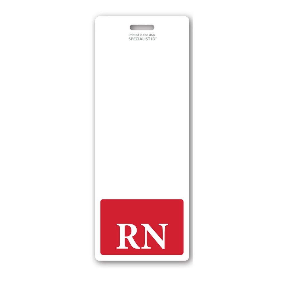 5 Pack - RN Badge Buddy Oversized Vertical ID Backer for Registered Nurses