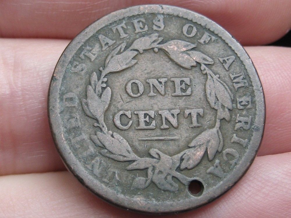 1838 Matron Head Large Cent Penny- Fine Details, Lamination Mint Error?