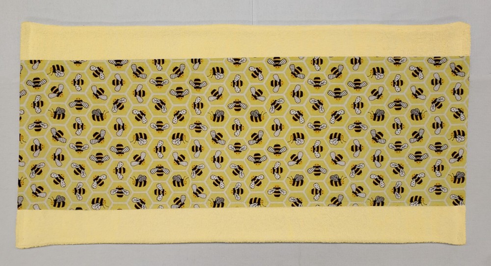 Honey Bees on Yellow Terrycloth Bathmat