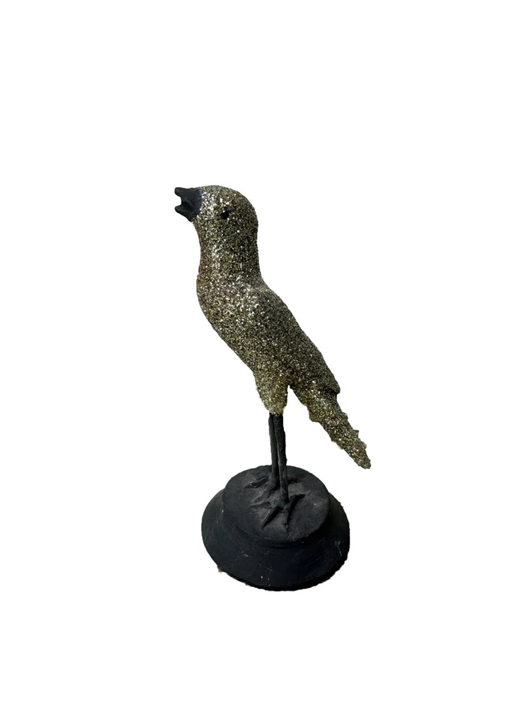 Vintage Look Sparkle Bird Figurine
