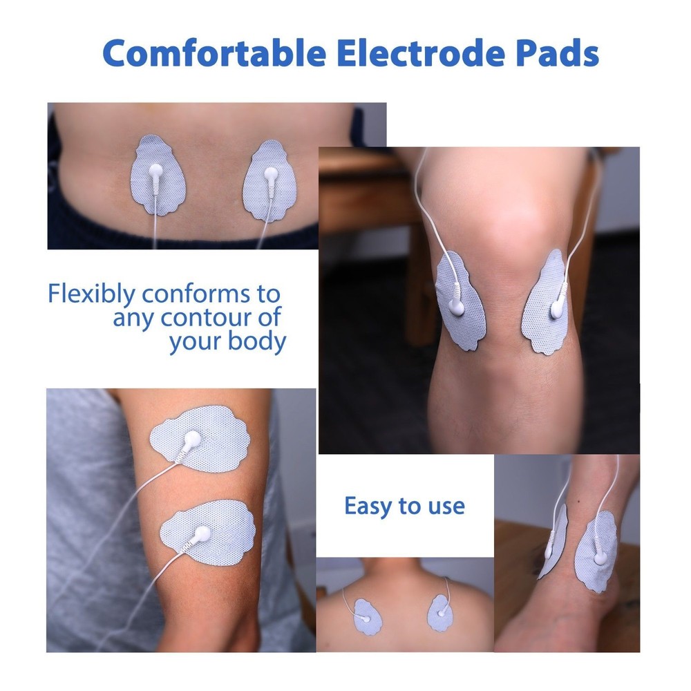 40PCS Large Snap On Replacement Electrode Pads For TENS Unit & Pulse Massager