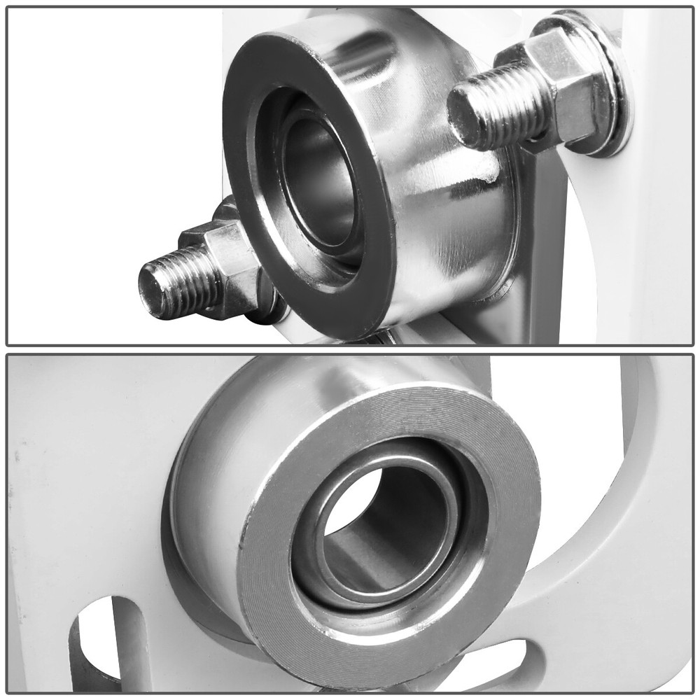 FOR 94-04 MUSTANG WHITE FRONT +/- 2.5 ADJUST CAMBER CASTER PLATES ALIGNMENT KIT