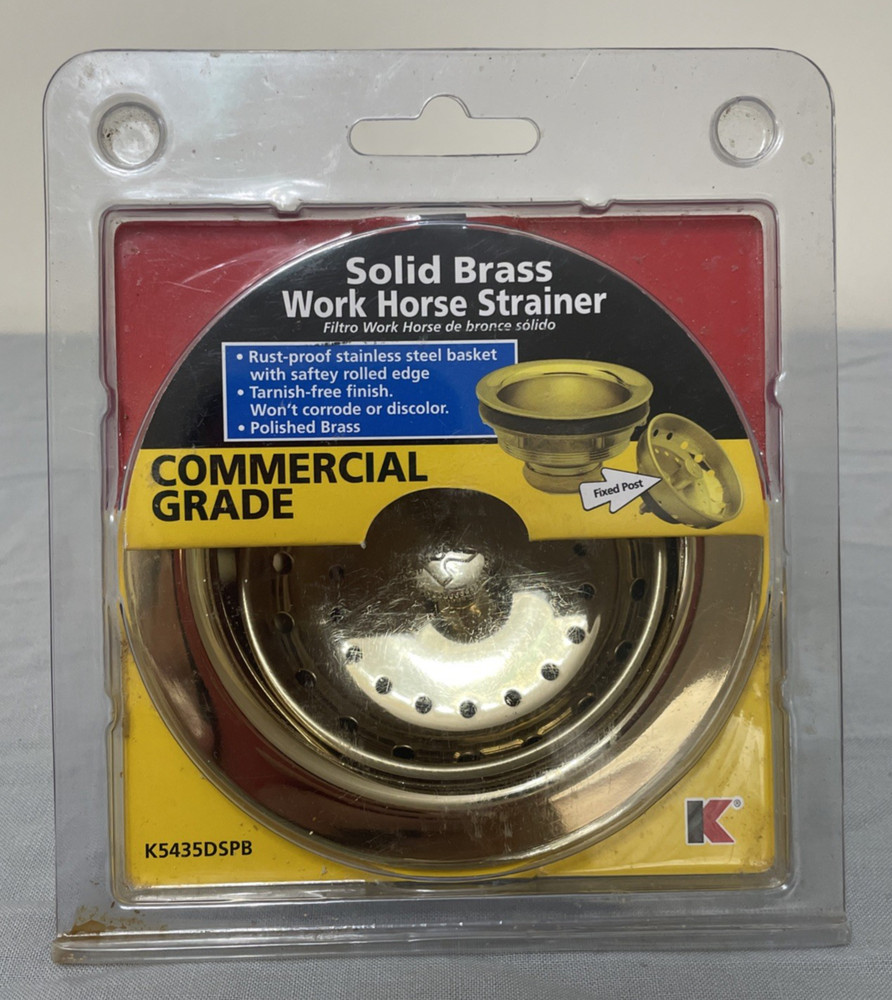 Keeney Solid Brass Work Horse Strainer Commercial Grade K5435DSPB Fixed Post New