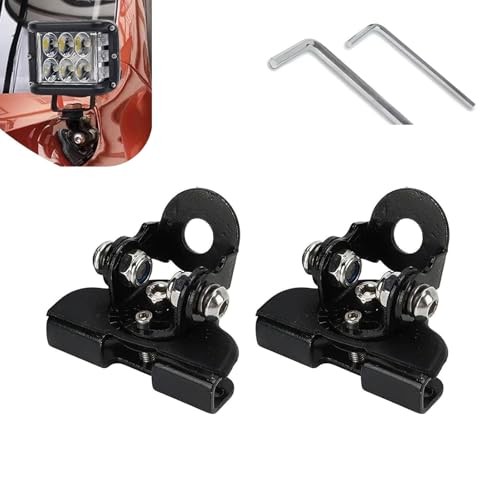 2PCS LED Light Bar Mounting Brackets, Adjustable Waterproof Hood Work Light
