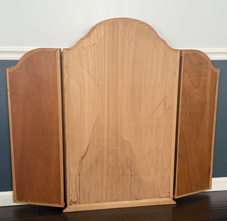 Antique Tri-Fold Vanity Mirror 48.5” x 41”