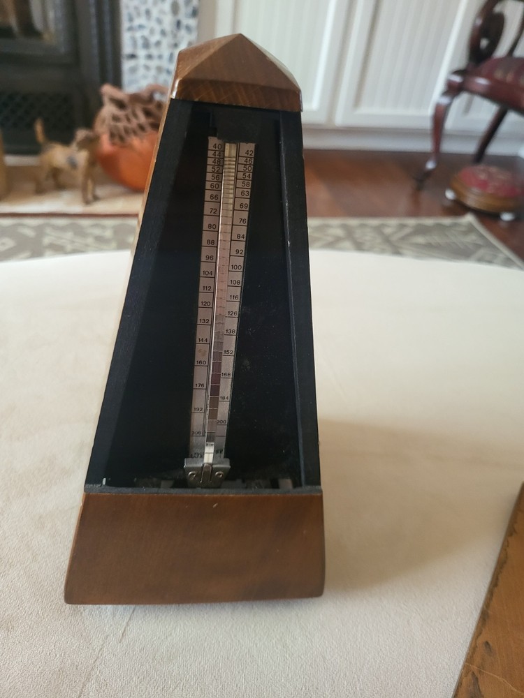 Wittner Metronome Vtg Windup Mahogany