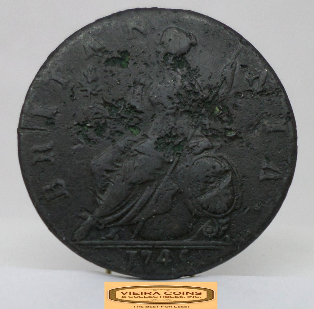 1745 Great Britain Half Penny - #C56178NQ