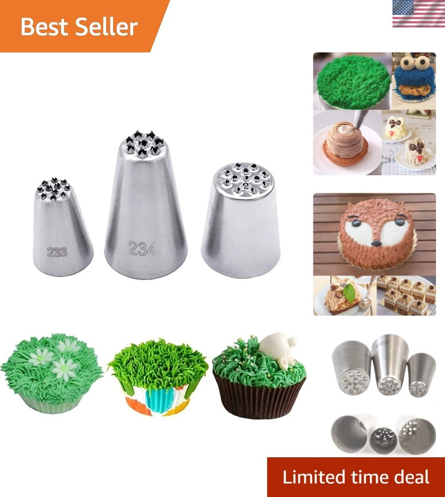 Grass, Hair & Fur Icing Tips Set - Elevate Your Cake Decorating Game