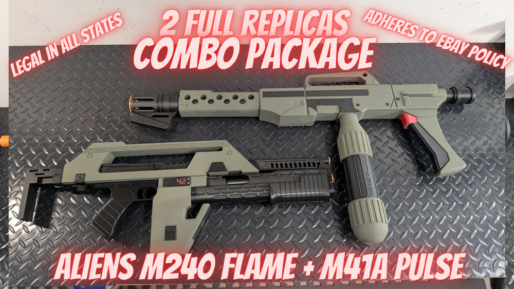 Aliens - M240 Flame Thrower - Plus M41A Pulse - Massive 3D Prints - Hand Painted