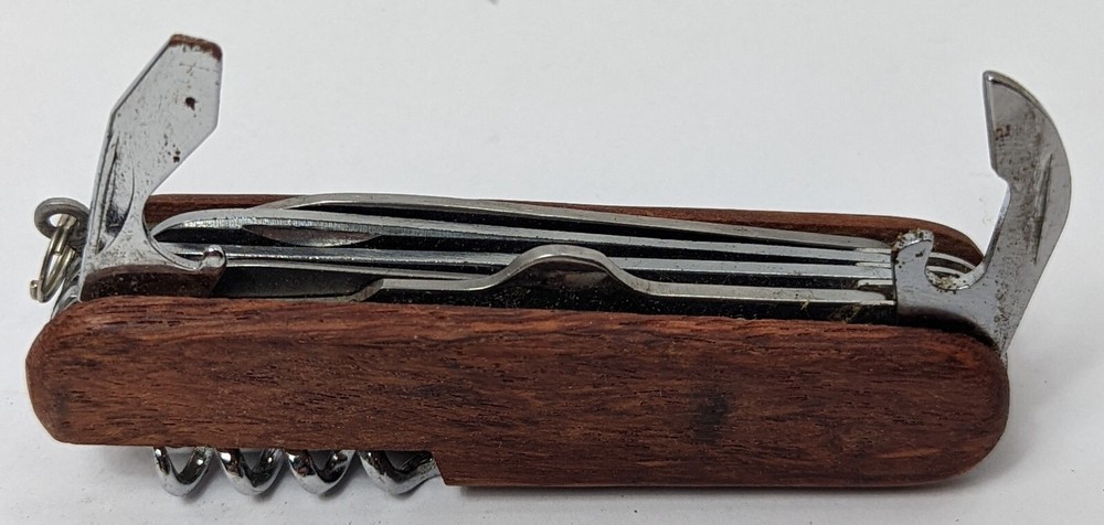 Wood Handle Stainless Steel Multi Purpose Tool – 11 Tools