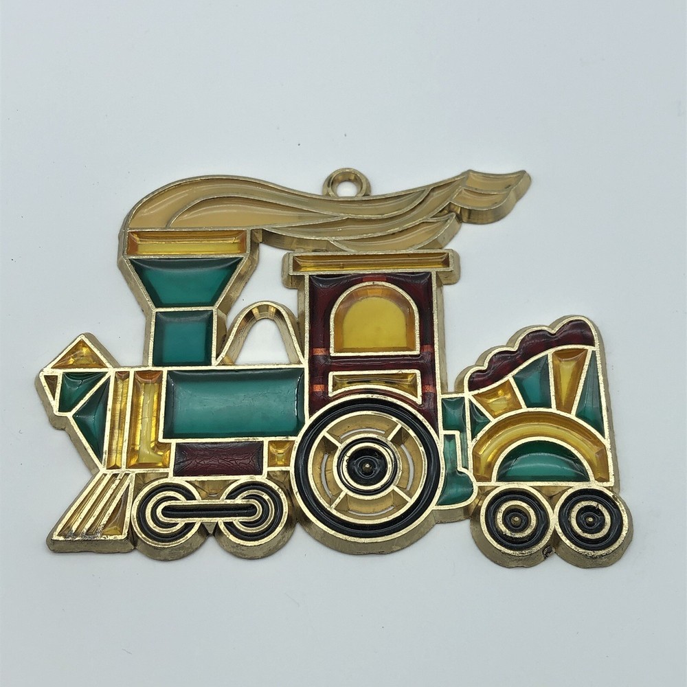 Vintage Train engine suncatcher ornament