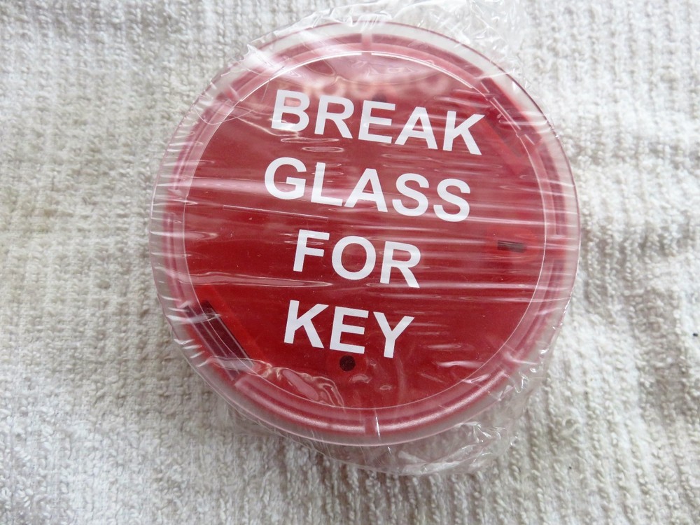 🔥🧯👉Break glass "KEY BOX" ABS Plastic...4 1/4" diameter 🔥🧯