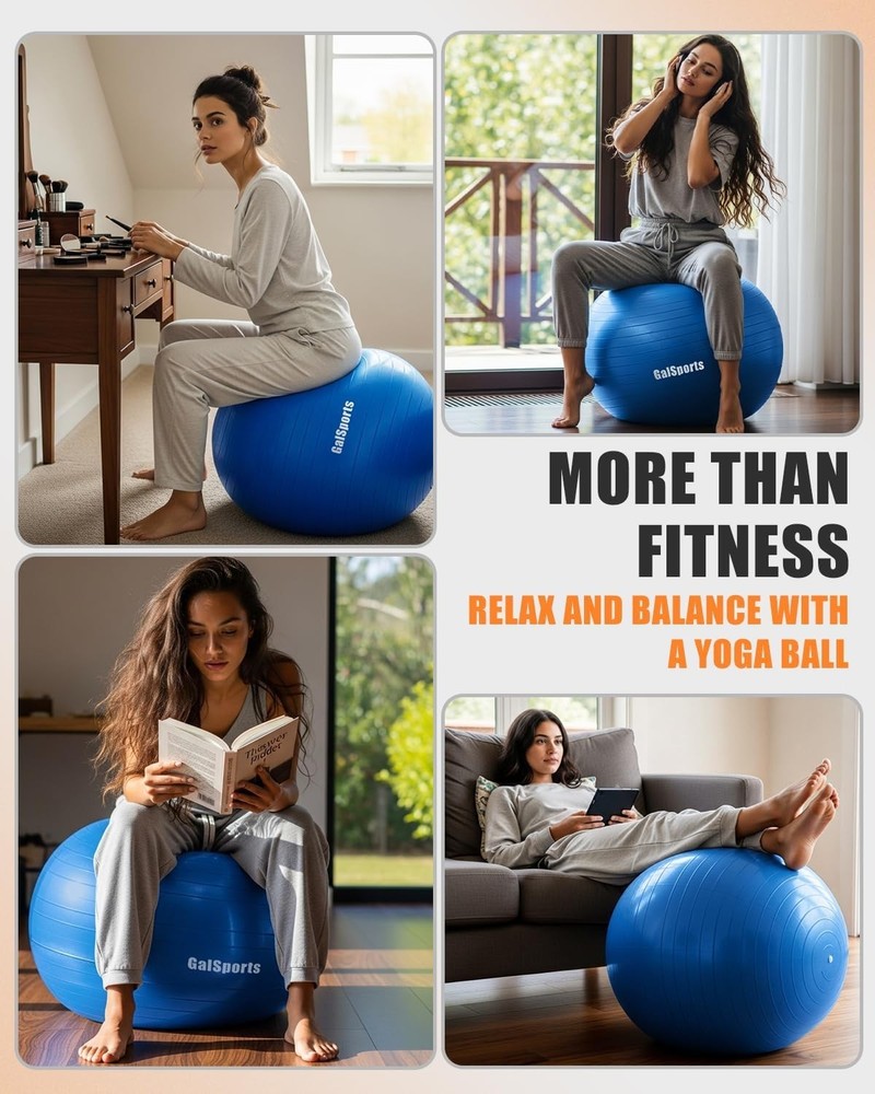 High-Quality Anti-Burst Stability Ball - Perfect for Core Workouts & Posture